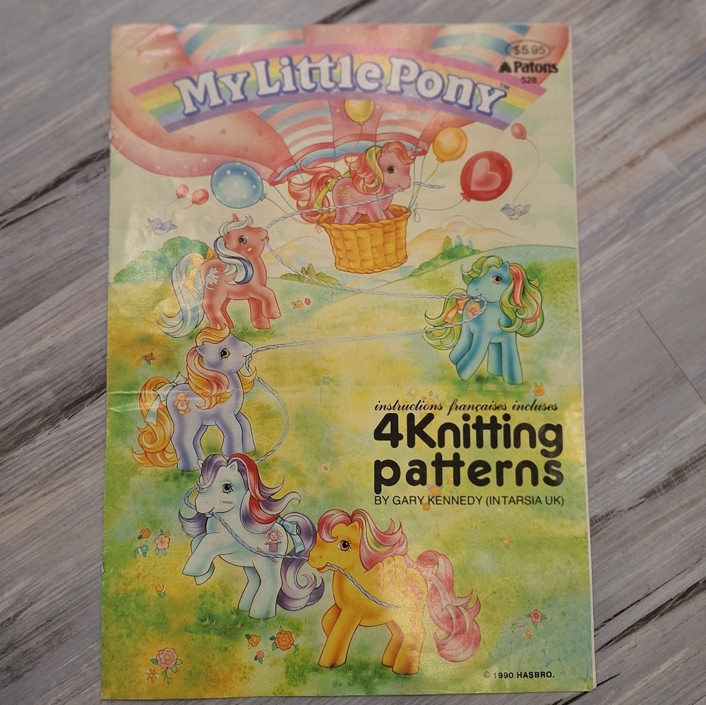 Vintage My Little Pony Knitting Pattern Booklet, Yarn, Fiberart , MLP